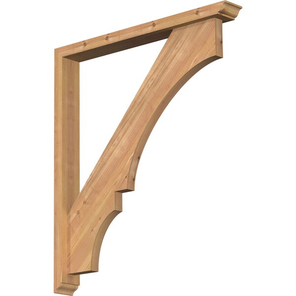 Ekena Millwork Balboa Traditional Smooth Bracket w/ Offset Brace, Western Red Cedar, 3 1/2"W x 30"D x 34"H BKT0402X30X34BOA01SWR - main